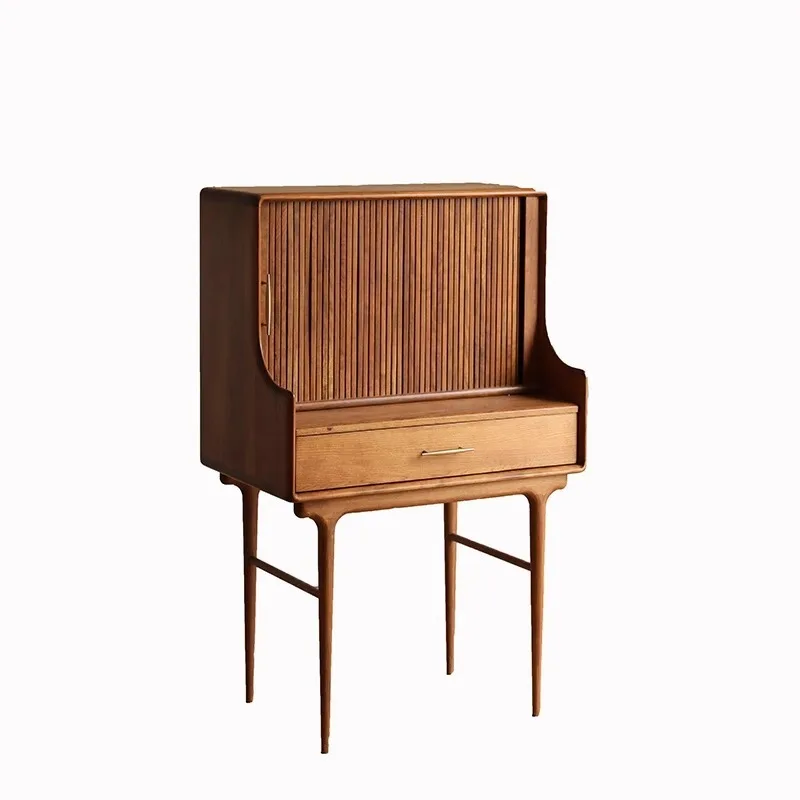 Full solid wood retro French makeup table bedroom home organ roller shutter dressing table walnut
Full solid wood retro French makeup table bedroom home organ roller shutter dressing table walnut