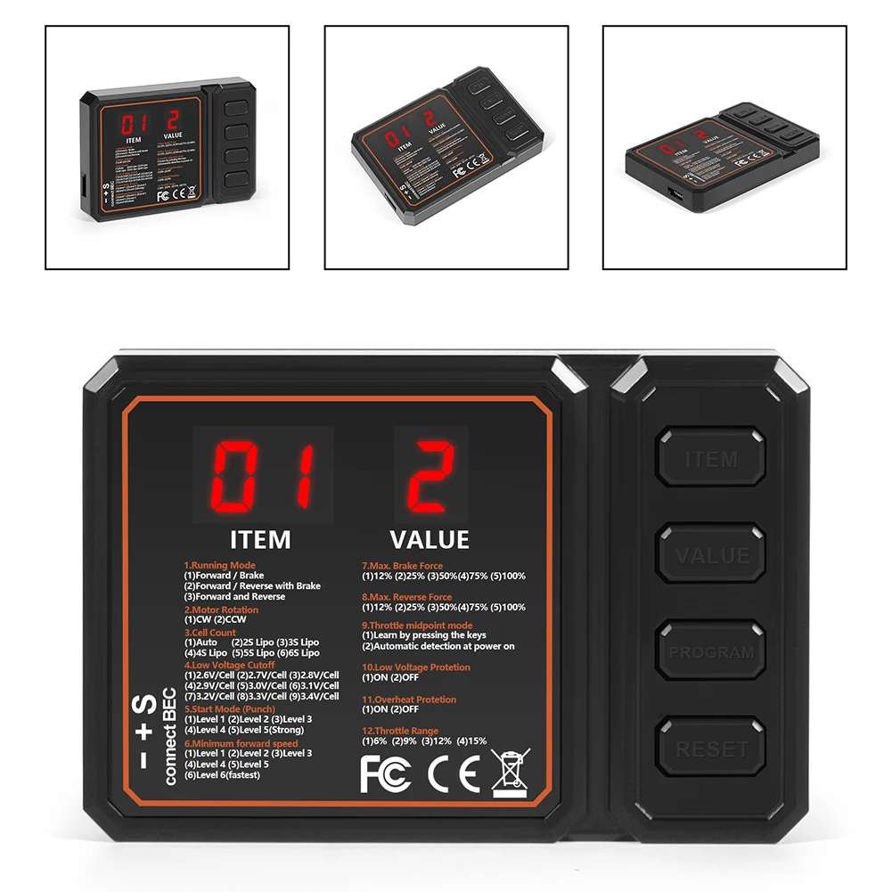 RC ESC Programming Card Digital Programmer For 1/10 RC Car Brushless ESC 45A/60A Brushless ESC Programming Card For 1/10 Scale
RC ESC Programming Card Digital Programmer For 1/10 RC Car Brushless ESC 45A/60A Brushless ESC Programming Card For 1/10 Scale