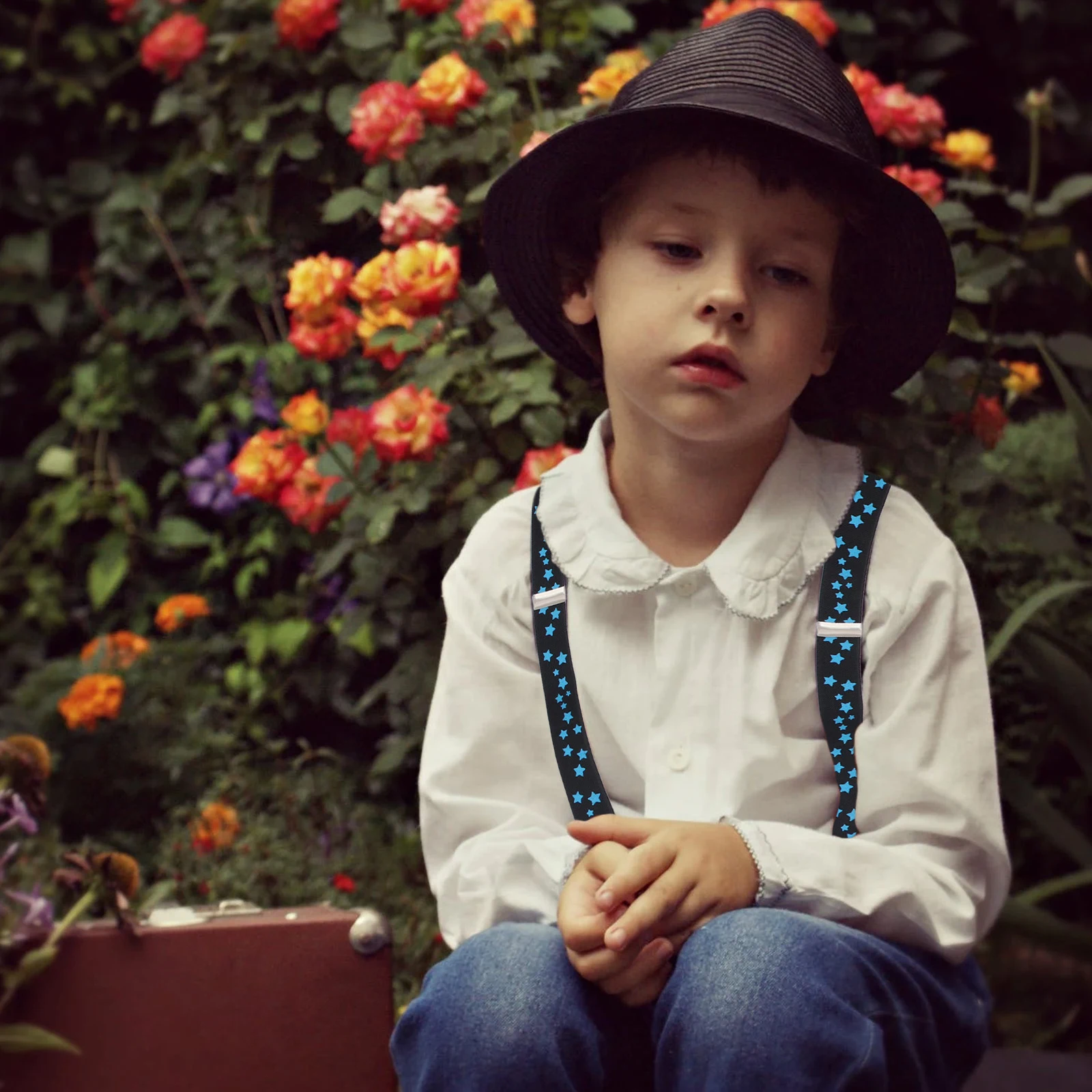 2 pcs Kids Suspenders Adjustable Elastic Trouser Straps Strong Clamping Non-Slip Comfortable Unisex Printed Bow Tie Set For
2 pcs Kids Suspenders Adjustable Elastic Trouser Straps Strong Clamping Non-Slip Comfortable Unisex Printed Bow Tie Set For