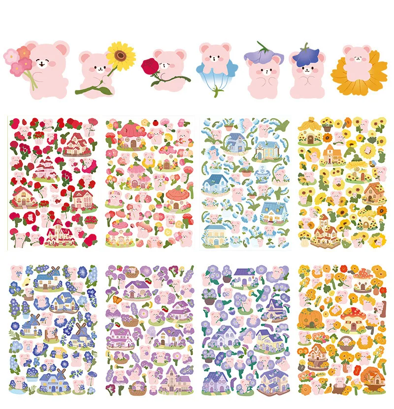 8/16sheets Cartoon Cute Bear Puzzle Stickers Exquisite Fashion DIY Toys Secret for Bottle Scrapbook Travel Bag Aesthetic Decals
8/16sheets Cartoon Cute Bear Puzzle Stickers Exquisite Fashion DIY Toys Secret for Bottle Scrapbook Travel Bag Aesthetic Decals