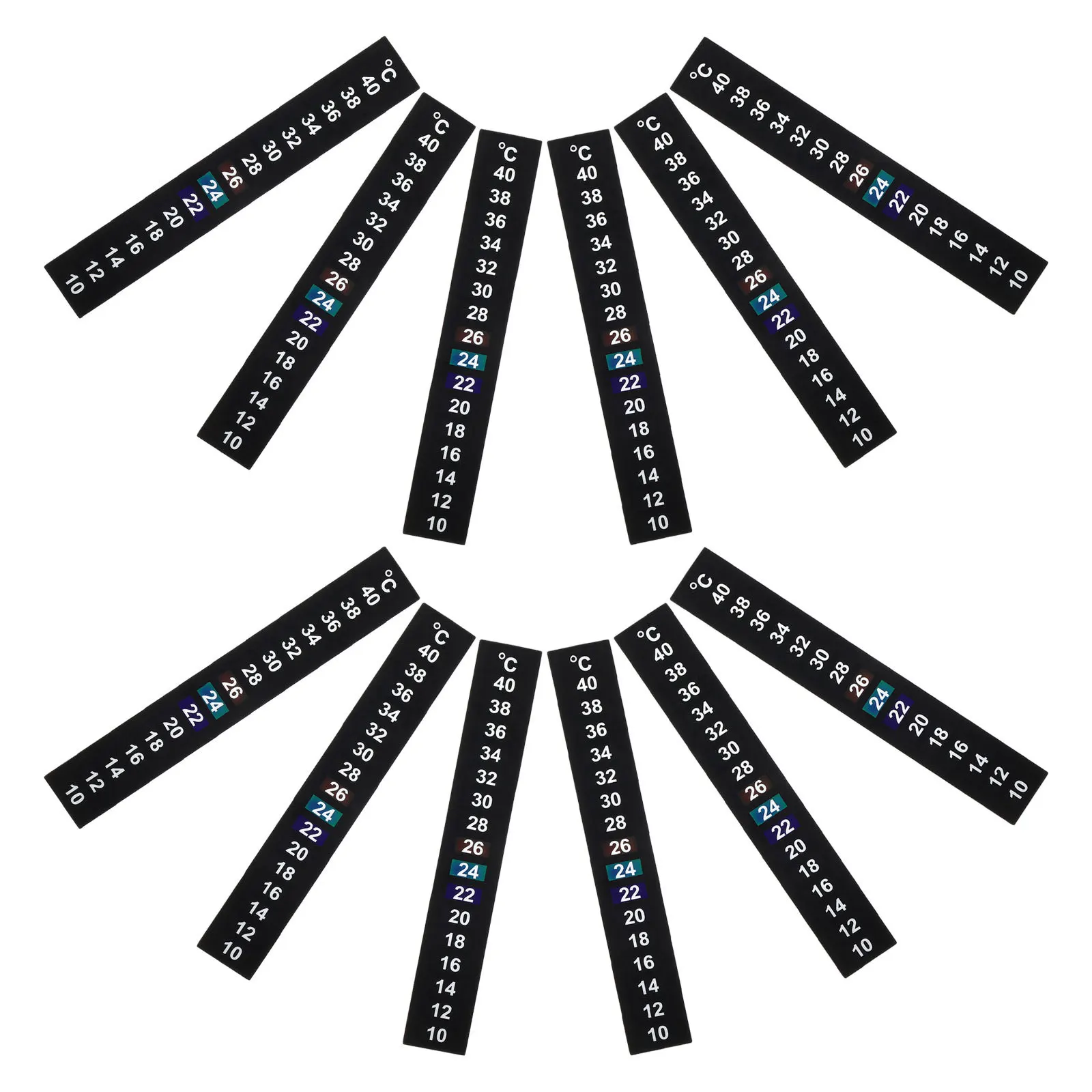 12pcs Lcd Strip Thermometer Stick On 0.71" X 5.11" Green Blue Reusable Temperature Sticker For Aquarium Terrarium Fish Tank
12pcs Lcd Strip Thermometer Stick On 0.71" X 5.11" Green Blue Reusable Temperature Sticker For Aquarium Terrarium Fish Tank