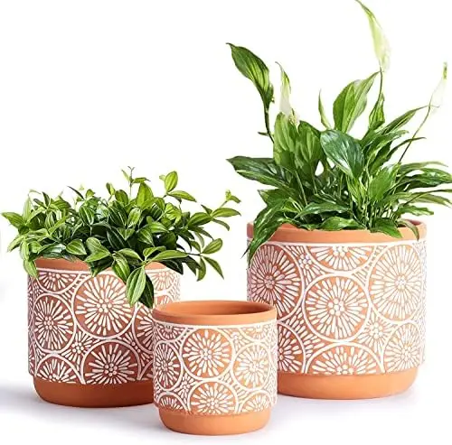 Керамические горшки для растений из 3 предметов, набор комнатных цветочных горшков с дренажными отверстиями, 5,7/4,7/3,5/дюйм, современный декоративный цветок (красный)
Керамические горшки для растений из 3 предметов, набор комнатных цветочных горшков с дренажными отверстиями, 5,7/4,7/3,5/дюйм, современный декоративный цветок (красный)