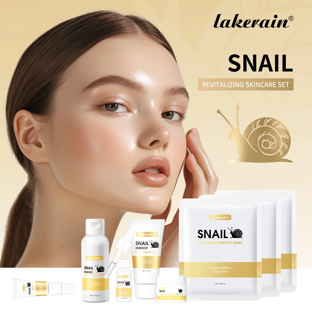Lakerain Snail Collagen Набор для ухода за кожей Разглаживающий кожу Длительное увлажнение Глубокая очистка Улучшение эластичности Наборы для ухода за лицом
Lakerain Snail Collagen Набор для ухода за кожей Разглаживающий кожу Длительное увлажнение Глубокая очистка Улучшение эластичности Наборы для ухода за лицом
