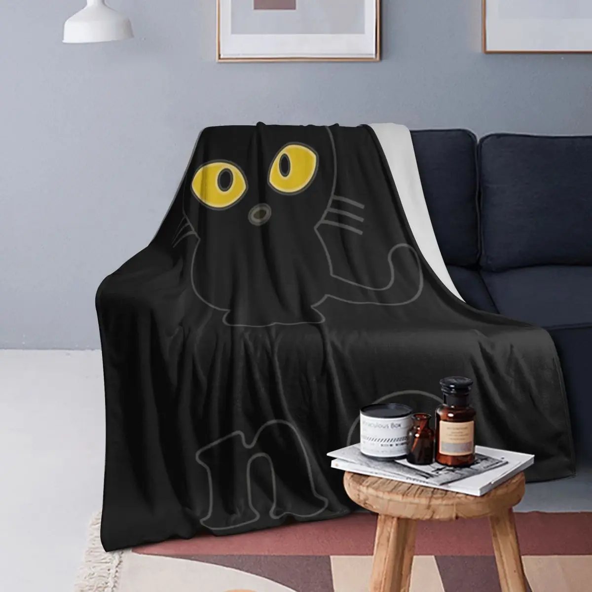 Cute Black Cat With Yellow Eyes Blanket Soft Warm Flannel Throw Blanket Bedspread for Bed Living room Picnic Travel Home Couch
Cute Black Cat With Yellow Eyes Blanket Soft Warm Flannel Throw Blanket Bedspread for Bed Living room Picnic Travel Home Couch