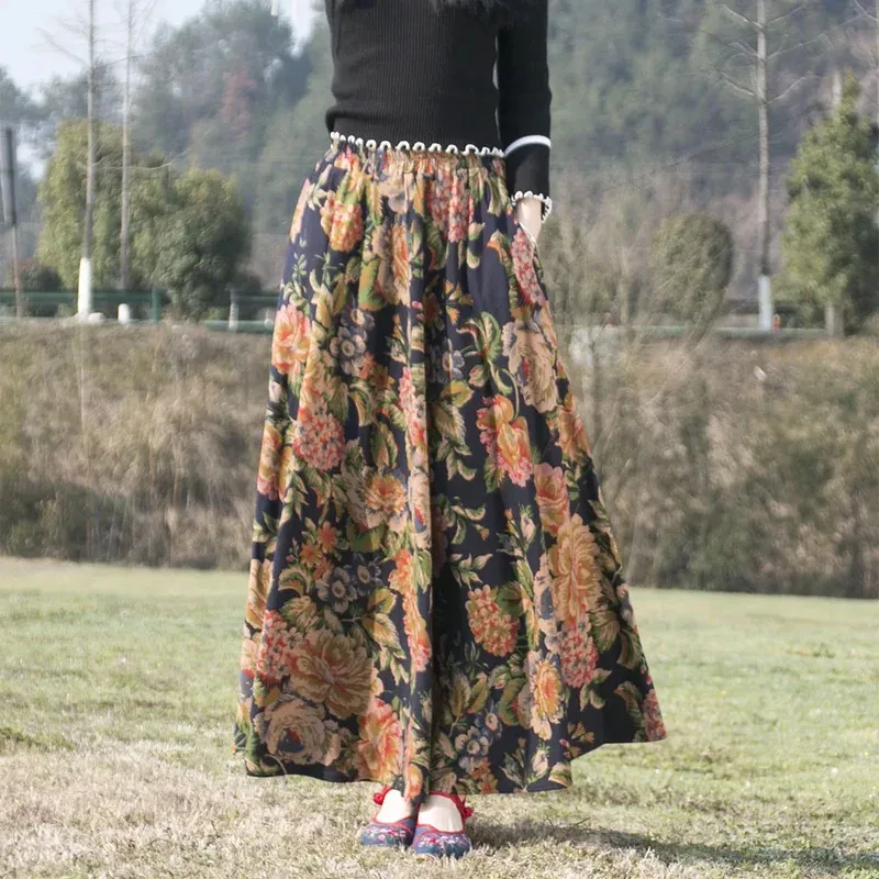 Fashion Summer Cotton Linen Women Skirt Saia Casual Vintage y2k Print Long Skirts Woman Clothes Bohemian Faldas Maxi Bottom Jupe
Fashion Summer Cotton Linen Women Skirt Saia Casual Vintage y2k Print Long Skirts Woman Clothes Bohemian Faldas Maxi Bottom Jupe