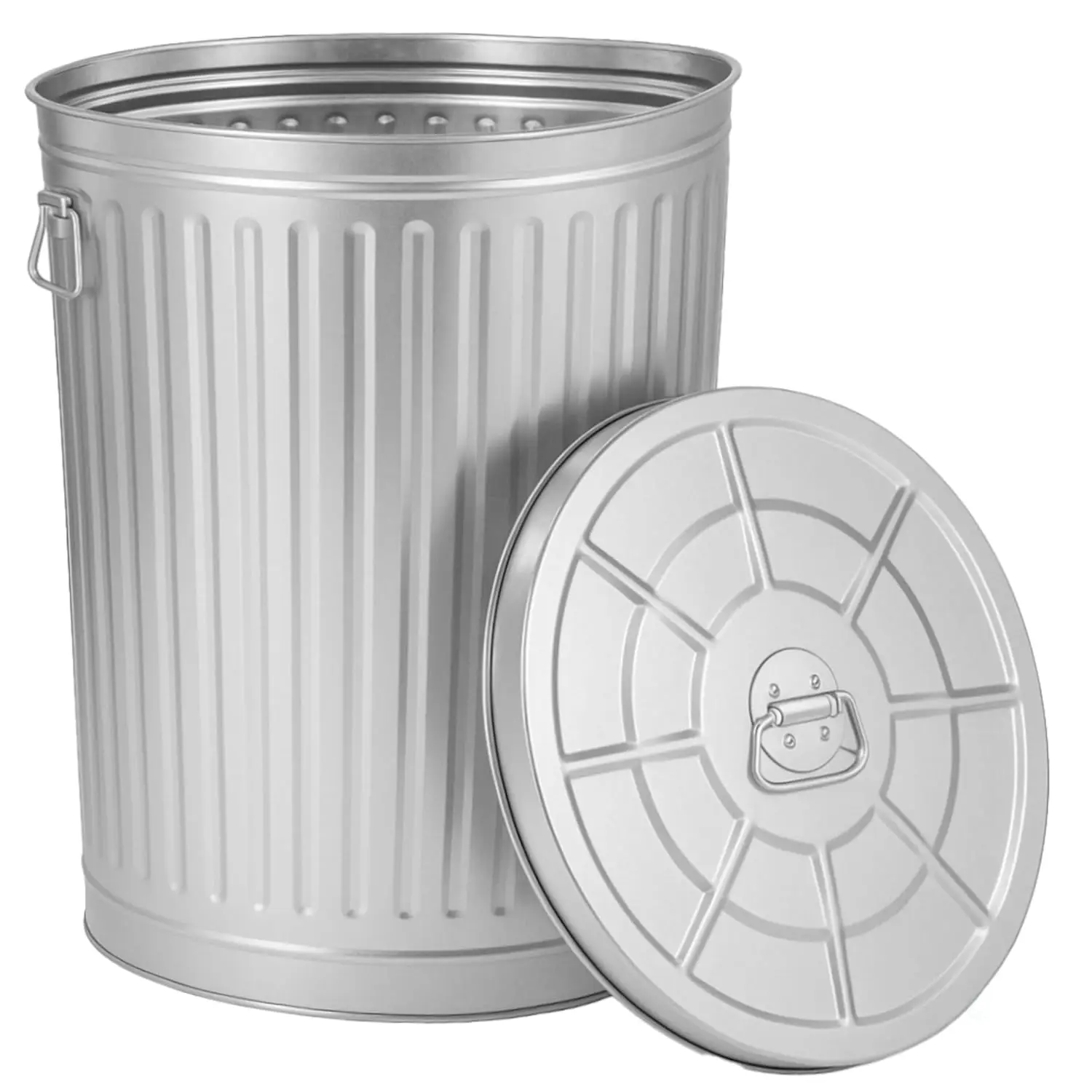 Round Galvanized Steel 17 Gallon Trash Can with Lid and Handles Durable Metal Storage Bucket for Backyard Lawn Garden and Yard U
Round Galvanized Steel 17 Gallon Trash Can with Lid and Handles Durable Metal Storage Bucket for Backyard Lawn Garden and Yard U