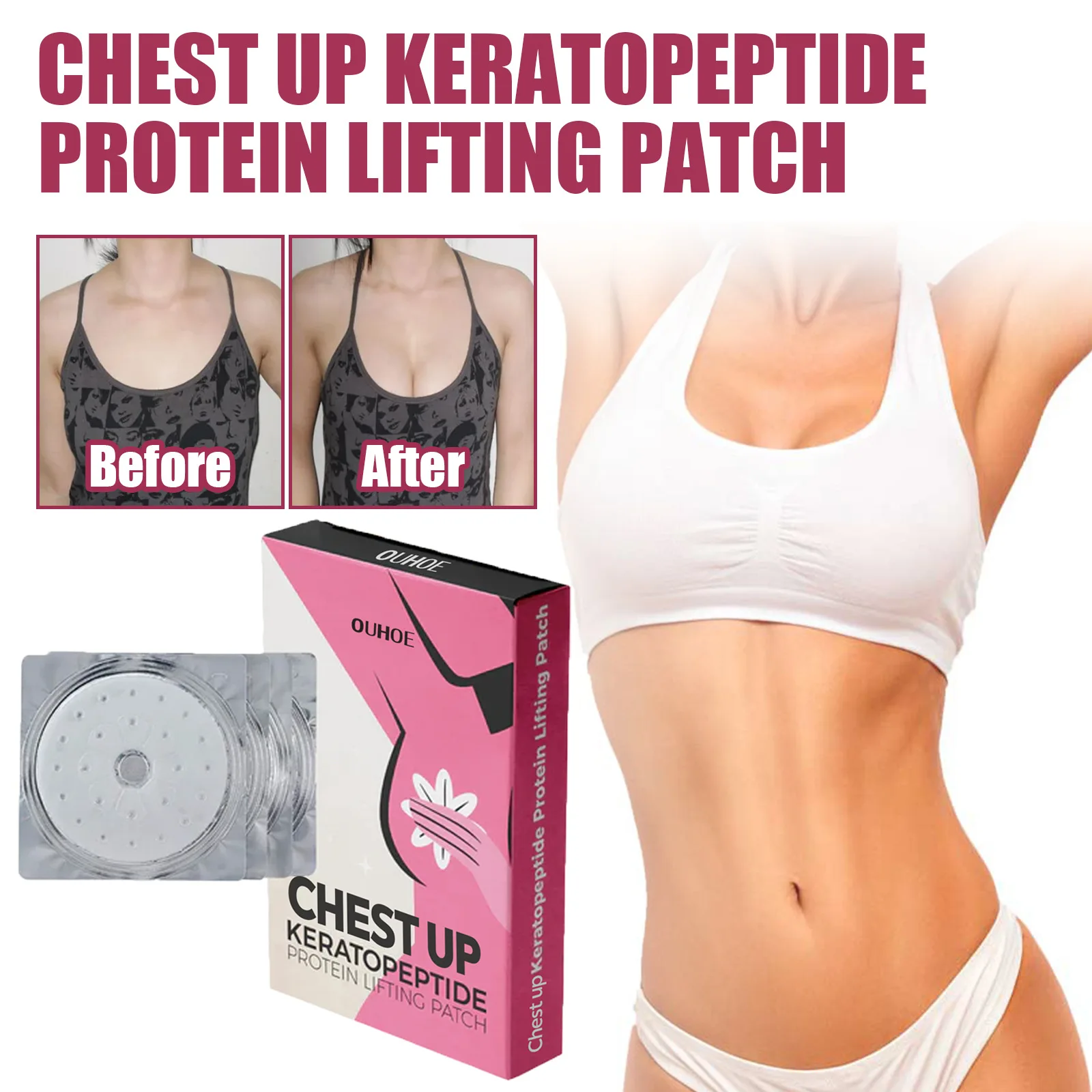 Chest Up Keratopeptide Protein Lifting Patch Natural Safety Breast Firming Anti-Sagging Plump Massage Nursing Chest Stickers
Chest Up Keratopeptide Protein Lifting Patch Natural Safety Breast Firming Anti-Sagging Plump Massage Nursing Chest Stickers
