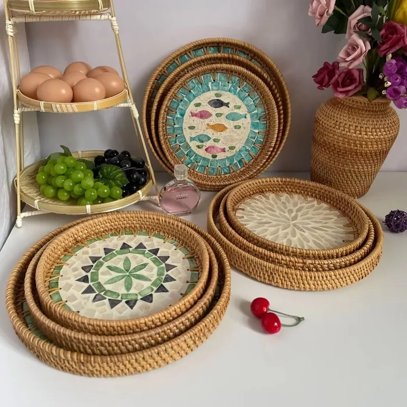 Vietnam Shell Decor Tray Rattan Fruit Basket Rustic Home Snack Organizer Coffee Table Nut Plate Handmade Retro Storage
Vietnam Shell Decor Tray Rattan Fruit Basket Rustic Home Snack Organizer Coffee Table Nut Plate Handmade Retro Storage