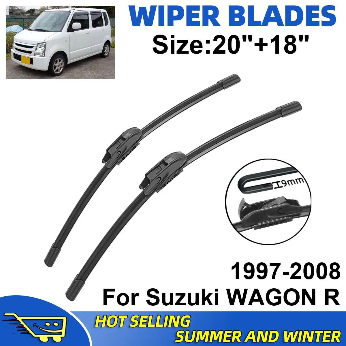 2PCS Wiper Blades Set Kit For Suzuki WAGON R 1997-2008 Front Windshield Brushes Windscreen Window Accessories
2PCS Wiper Blades Set Kit For Suzuki WAGON R 1997-2008 Front Windshield Brushes Windscreen Window Accessories