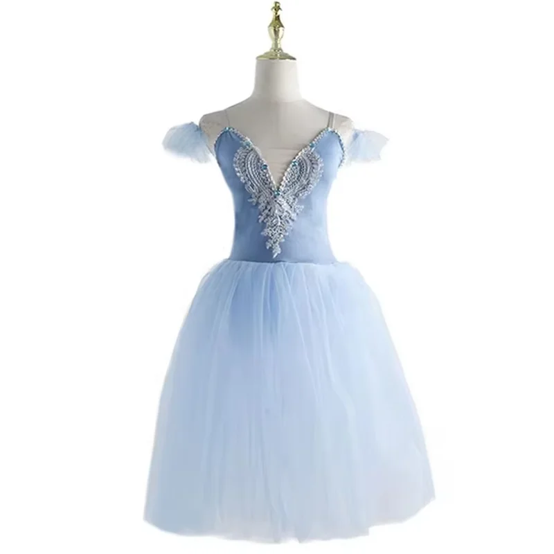 Blue Ballerina Dress Girls Ballet Skirt Long Dance Dress For Children Women Performance Costumes Girls Sling Belly Dance
Blue Ballerina Dress Girls Ballet Skirt Long Dance Dress For Children Women Performance Costumes Girls Sling Belly Dance