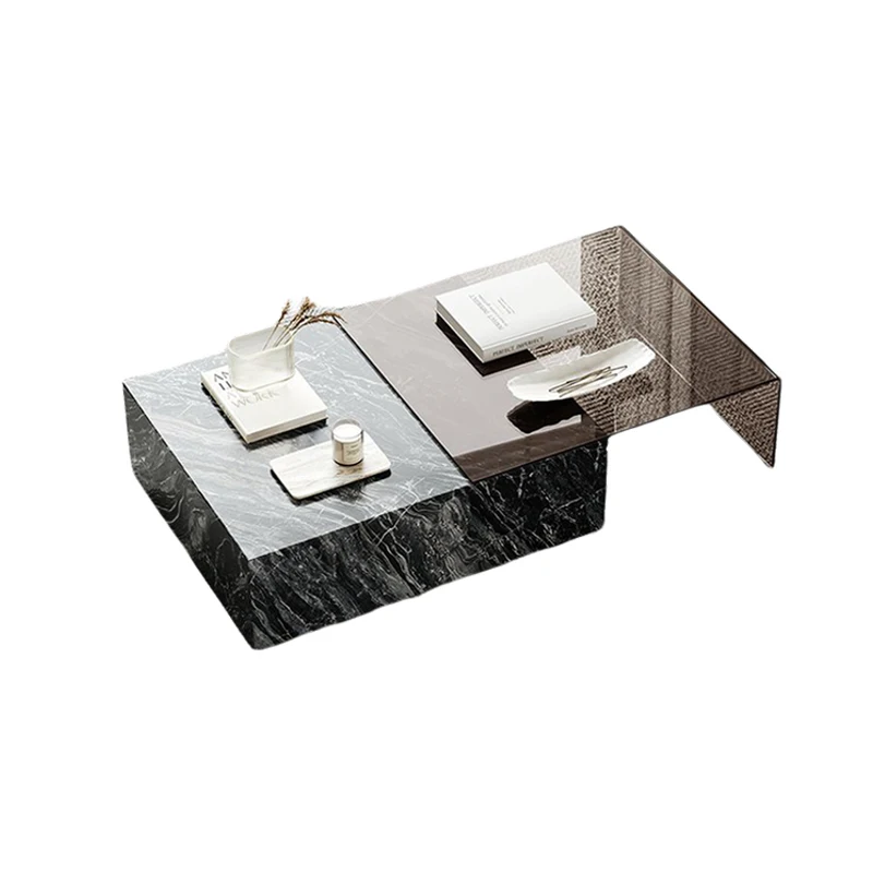 Light luxury marble square coffee table, retractable tempered glass tea table combination in the living room
Light luxury marble square coffee table, retractable tempered glass tea table combination in the living room
