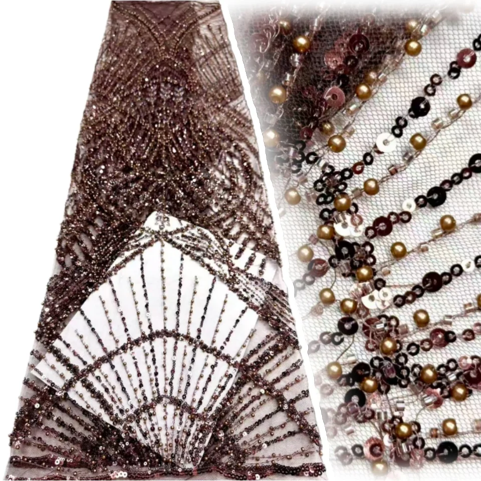 White African Tulle Lace Fabric 2026 French Net Sequins Fabric Sewing Embroidery with Beads Lace Nigeria Dress 5 Yards CC1949
White African Tulle Lace Fabric 2026 French Net Sequins Fabric Sewing Embroidery with Beads Lace Nigeria Dress 5 Yards CC1949