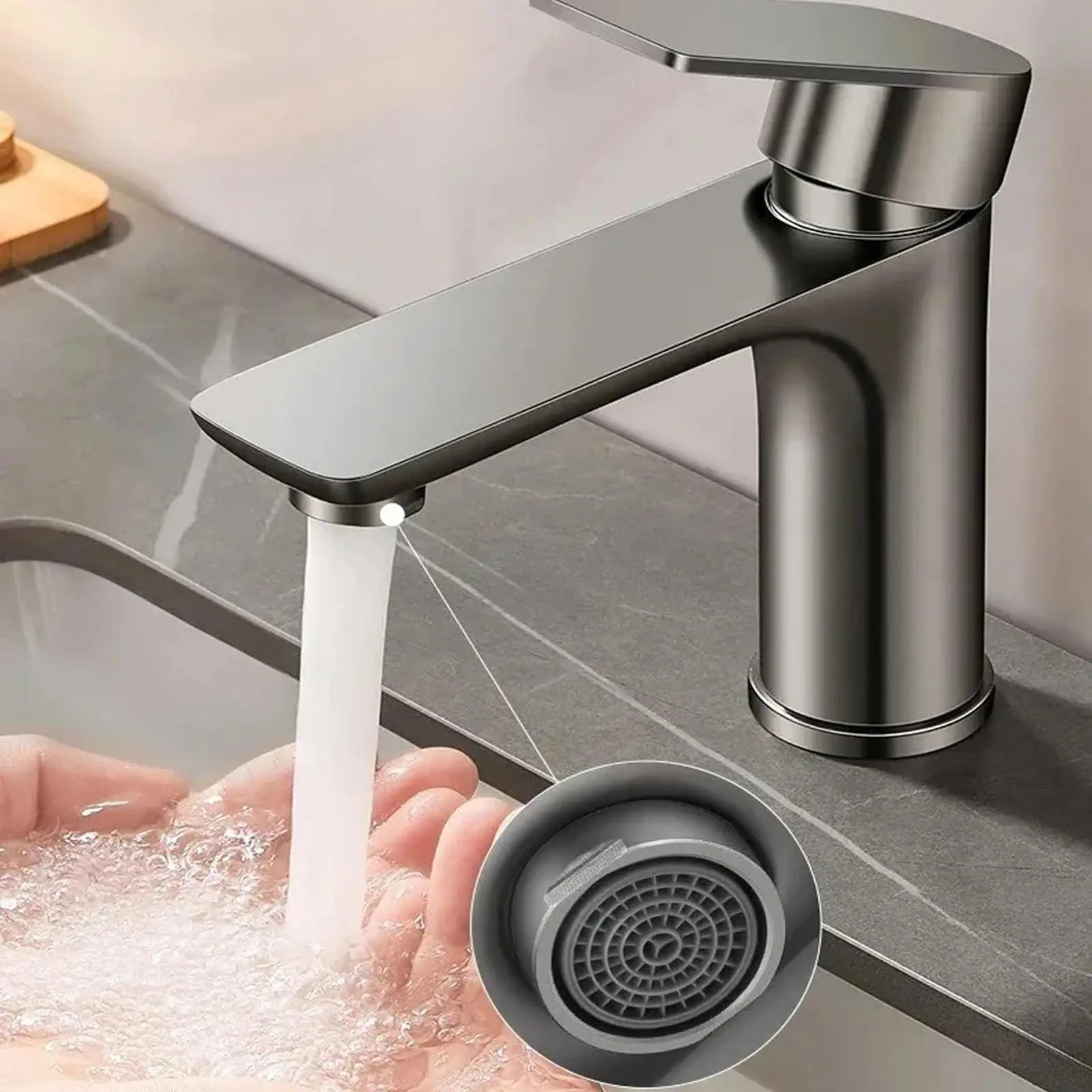 Stainless steel faucet washbasin sink hot and cold water household bathroom sink bathroom cabinet basin faucet
Stainless steel faucet washbasin sink hot and cold water household bathroom sink bathroom cabinet basin faucet