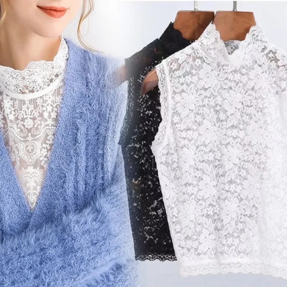 Elegant Lace Decorative Fake Collar Fashionable Blouse Tops Fake Lapel All-match High-stretch Women's Floral Ties Accessories
Elegant Lace Decorative Fake Collar Fashionable Blouse Tops Fake Lapel All-match High-stretch Women's Floral Ties Accessories
