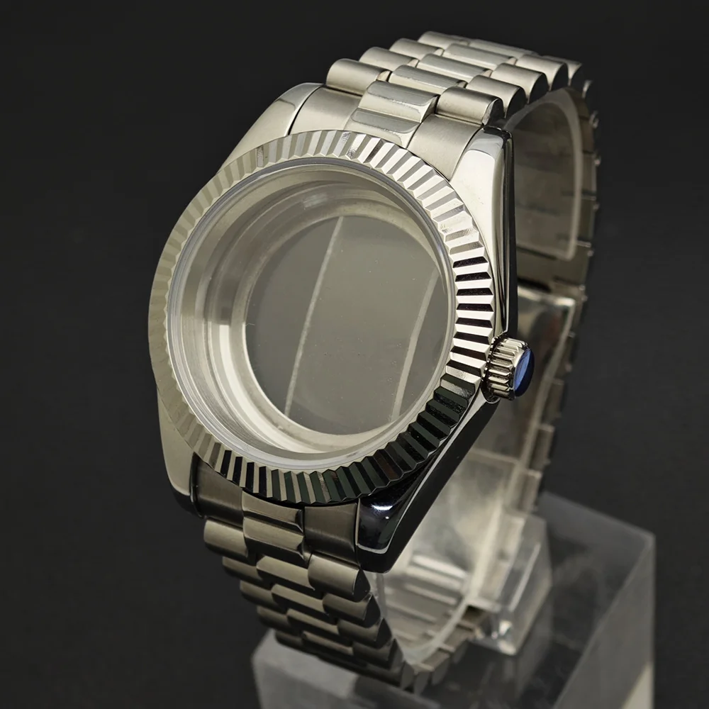 40mm FIT M8285/8215 Movement/Dial Men's Steel Case Watch Accessories Bracelet Strap Watch Box Sapphire Glass Wristwatches
40mm FIT M8285/8215 Movement/Dial Men's Steel Case Watch Accessories Bracelet Strap Watch Box Sapphire Glass Wristwatches