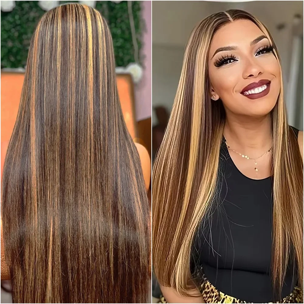 220% Density P4/27 Highlight Straight 13x4 Lace Frontal Wig Brazilian Hair 13×6HD Transparent Lace For Women
220% Density P4/27 Highlight Straight 13x4 Lace Frontal Wig Brazilian Hair 13×6HD Transparent Lace For Women