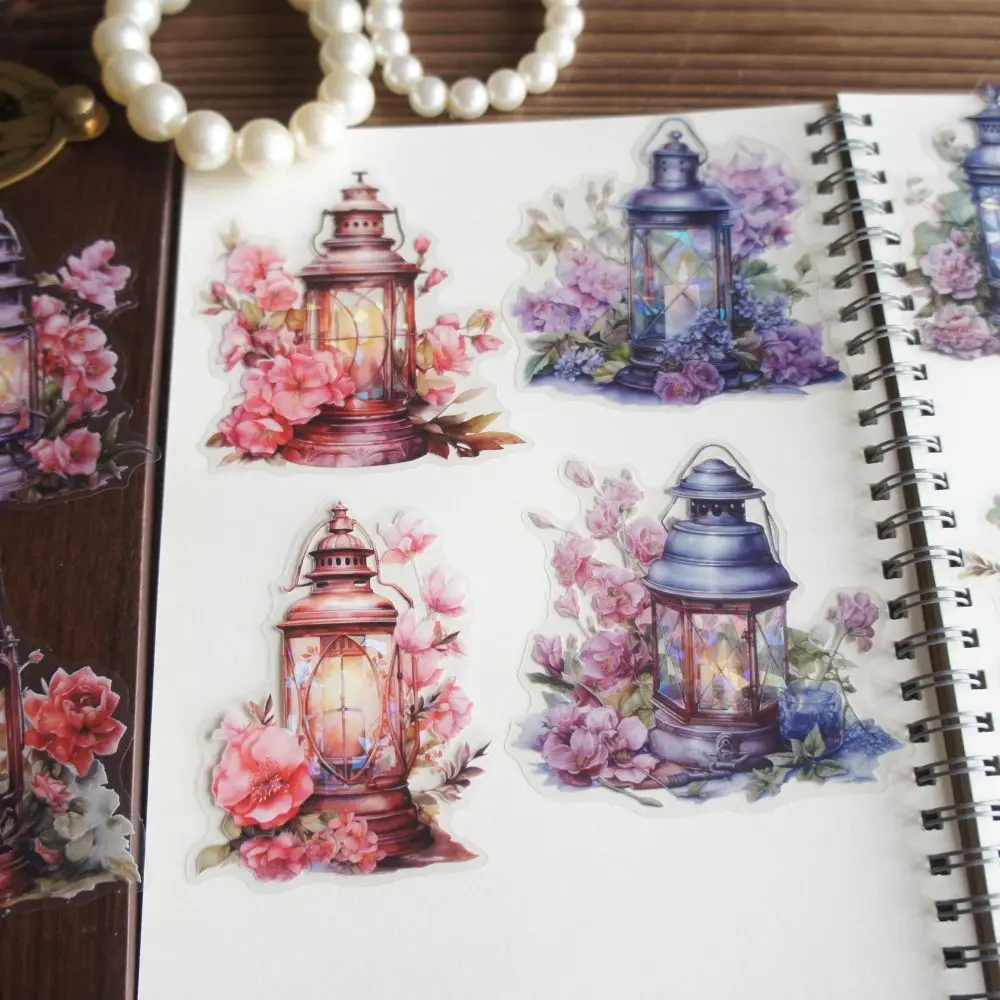 10 Pcs Laser Diamond Pattern Vintage Kerosene Lamp Made of Flowers Style PVC Sticker Scrapbooking DIY Gift Decoration Tag
10 Pcs Laser Diamond Pattern Vintage Kerosene Lamp Made of Flowers Style PVC Sticker Scrapbooking DIY Gift Decoration Tag