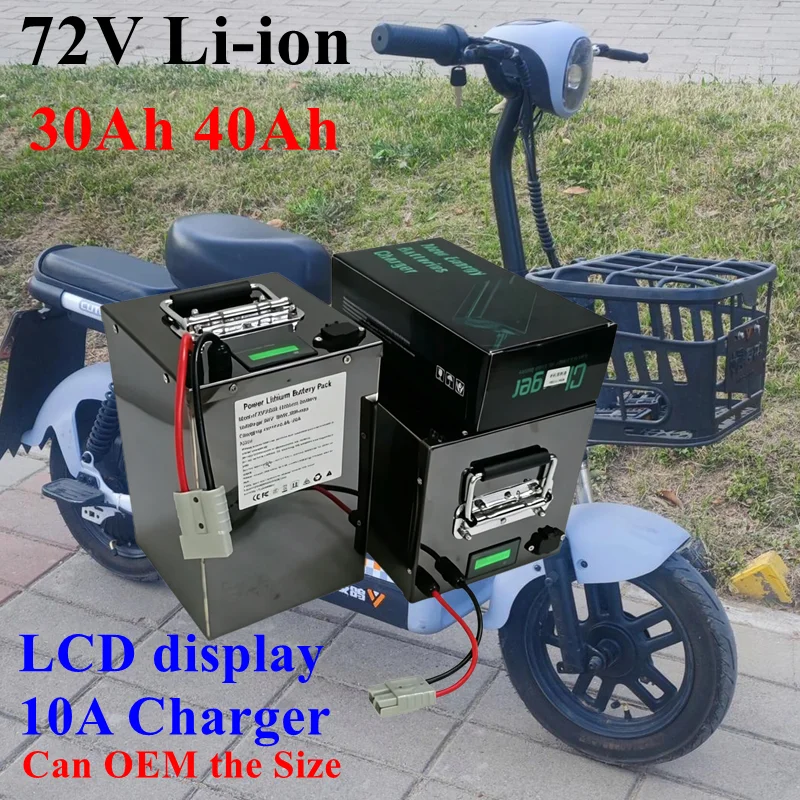 CN-72v 30Ah 40Ah lithium ion battery Pack range 100A / 200A BMS for 10000W 7000W 6000W 5000W 3000W controller vehicle + Charger
CN-72v 30Ah 40Ah lithium ion battery Pack range 100A / 200A BMS for 10000W 7000W 6000W 5000W 3000W controller vehicle + Charger