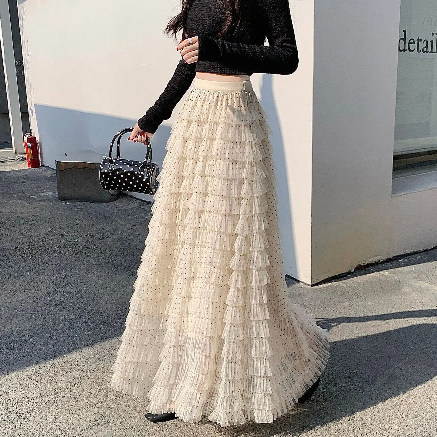 Spring 2026 High Waist A-Line Multi-Layered Cake Skirt Women's Puffy Mesh Polka Dot Half-length Casual Style Polyester Fiber
Spring 2026 High Waist A-Line Multi-Layered Cake Skirt Women's Puffy Mesh Polka Dot Half-length Casual Style Polyester Fiber