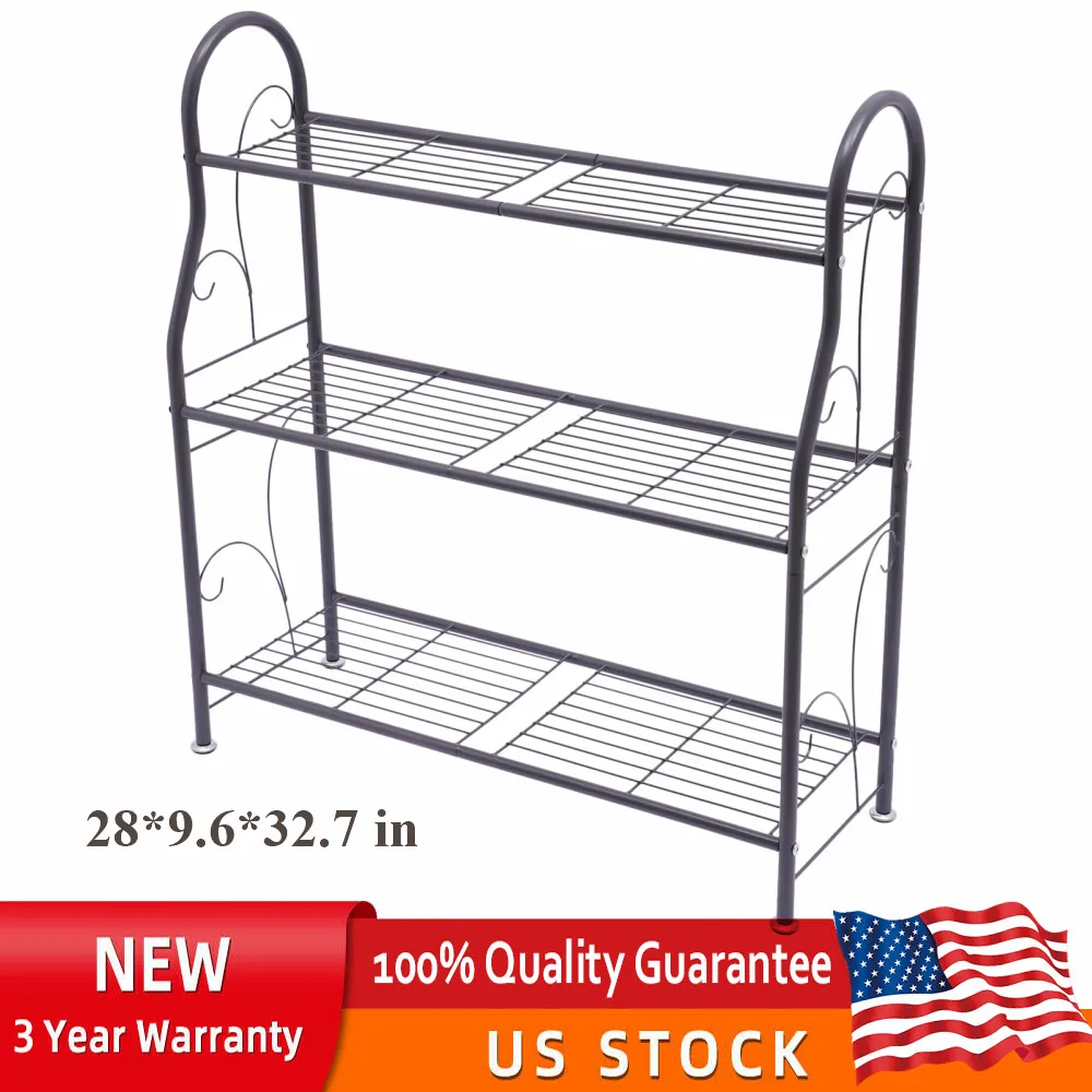 3 Layers Garden Iron Frame Metal Plants Tiered Stand Holder Balcony Lawn Flower Pots Display Shelf Indoor/Outdoor Garden Decor
3 Layers Garden Iron Frame Metal Plants Tiered Stand Holder Balcony Lawn Flower Pots Display Shelf Indoor/Outdoor Garden Decor