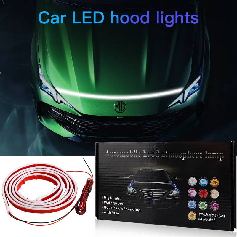 Car start scan through daytime running light hood light engine hood decorative light grille LED modified light strip
Car start scan through daytime running light hood light engine hood decorative light grille LED modified light strip