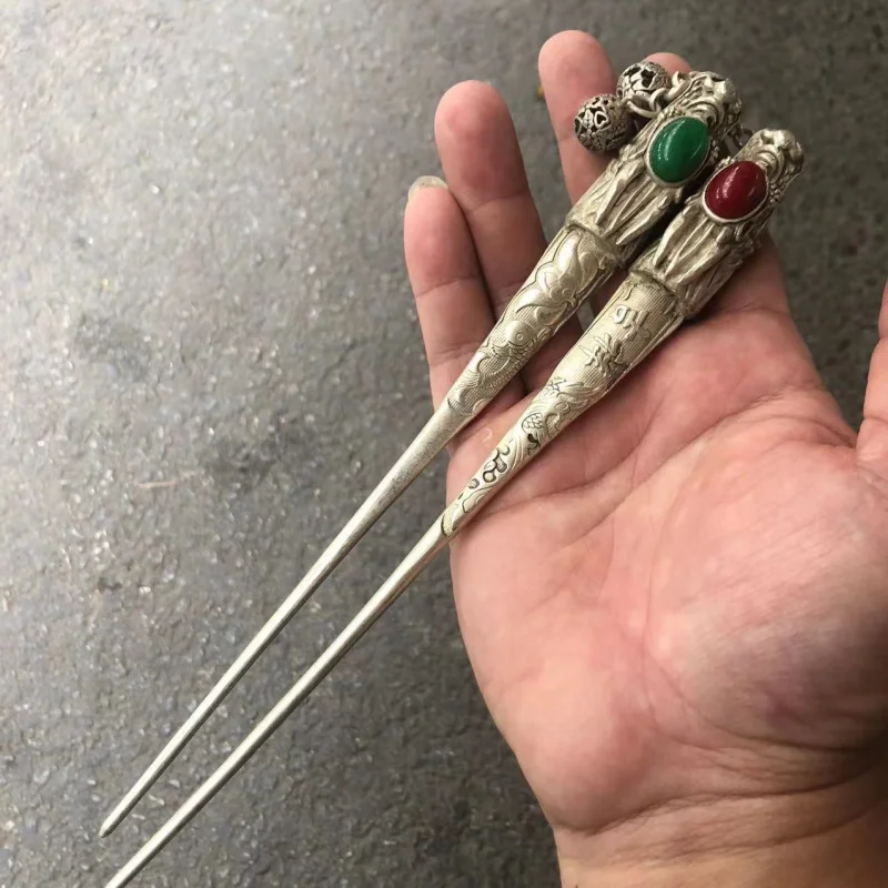 Винтажная заколка Мяо с серебряной головой дракона в этническом стиле, белая медь, посеребренная шпилька с инкрустацией драгоценными камнями, аксессуары для волос Updo Ha
Винтажная заколка Мяо с серебряной головой дракона в этническом стиле, белая медь, посеребренная шпилька с инкрустацией драгоценными камнями, аксессуары для волос Updo Ha