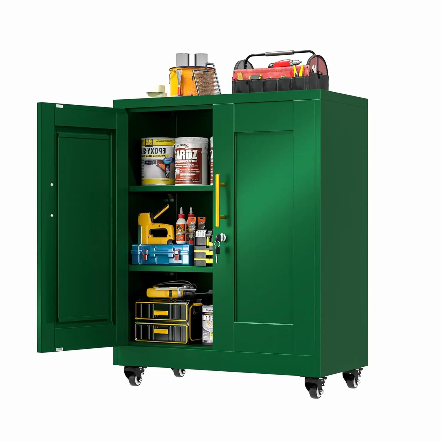 Металлический шкаф для хранения с замком и колесами, 2 двери, 2 регулируемые полки, высота 35 дюймов, для гаража/офиса, зеленый, на заказ
Металлический шкаф для хранения с замком и колесами, 2 двери, 2 регулируемые полки, высота 35 дюймов, для гаража/офиса, зеленый, на заказ