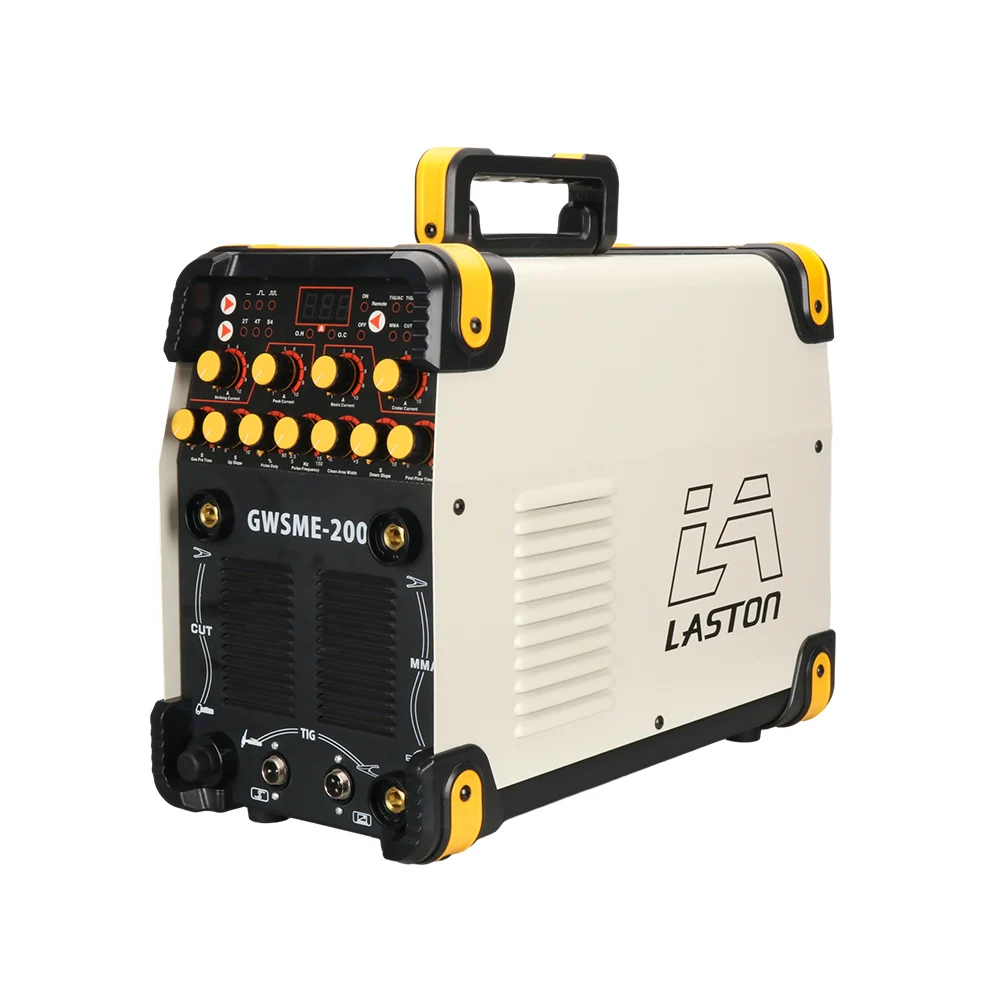 LASTON GWSME-200 10mm 60% Duty Cycle 200a Ac Tig Dc Tig Mma Cut 4in1 Inverter Welding Machine Portable Multifunctional
LASTON GWSME-200 10mm 60% Duty Cycle 200a Ac Tig Dc Tig Mma Cut 4in1 Inverter Welding Machine Portable Multifunctional
