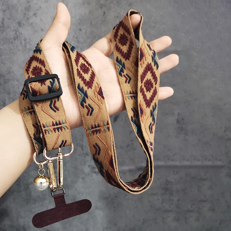 Retro Style Crossbody Phone Lanyard Necklace With Wide Adjustable Fabric Strap Outdoor Travel Anti-loss Cell Phone Hanging Chain
Retro Style Crossbody Phone Lanyard Necklace With Wide Adjustable Fabric Strap Outdoor Travel Anti-loss Cell Phone Hanging Chain