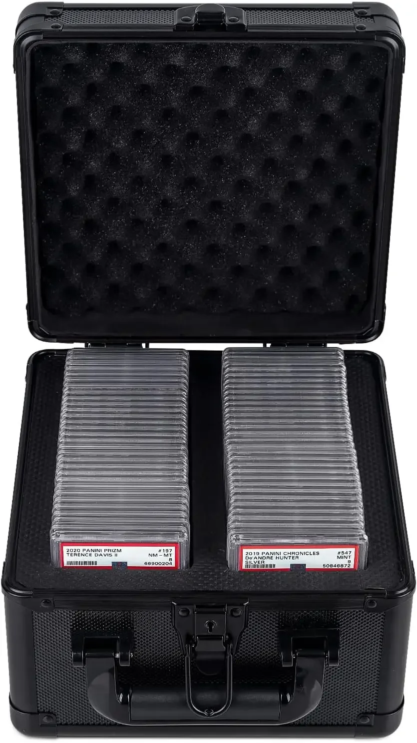 Graded Card Storage Box Holds 60 Plus PSA Slabs Sports Trading Card Holder Case Fit Top Loaders
Graded Card Storage Box Holds 60 Plus PSA Slabs Sports Trading Card Holder Case Fit Top Loaders