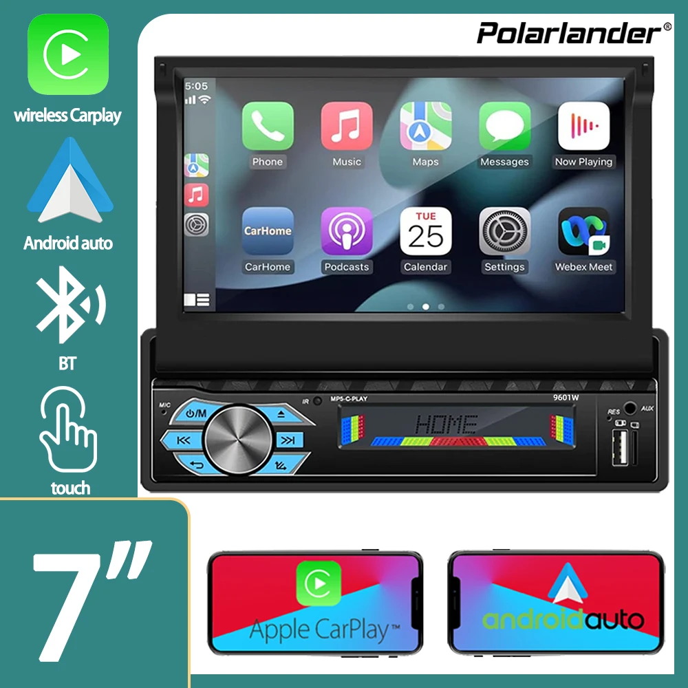 1 Din Electric Retrackable Screen Car Audio Stereo Bluetooth HD FM TF/AUX Mirror Link SWC 7" Wireless Carplay USB
1 Din Electric Retrackable Screen Car Audio Stereo Bluetooth HD FM TF/AUX Mirror Link SWC 7" Wireless Carplay USB