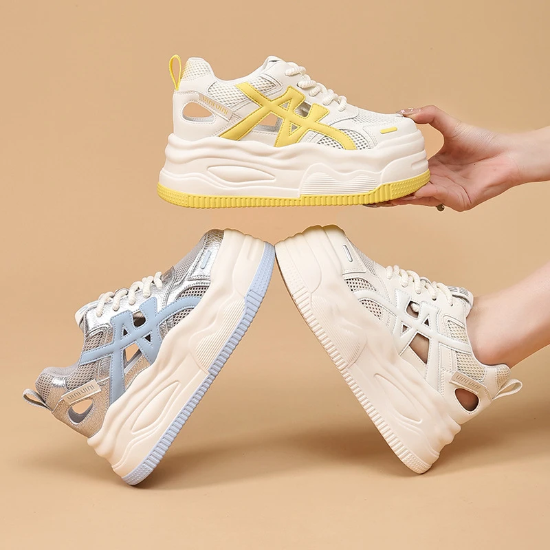 Women 2026 Spring Summer Mesh Hollow Out Platform Sneakers Multi Colors Thick Bottom Lace Up Casual Sport Shoe Elevator Footwear
Women 2026 Spring Summer Mesh Hollow Out Platform Sneakers Multi Colors Thick Bottom Lace Up Casual Sport Shoe Elevator Footwear