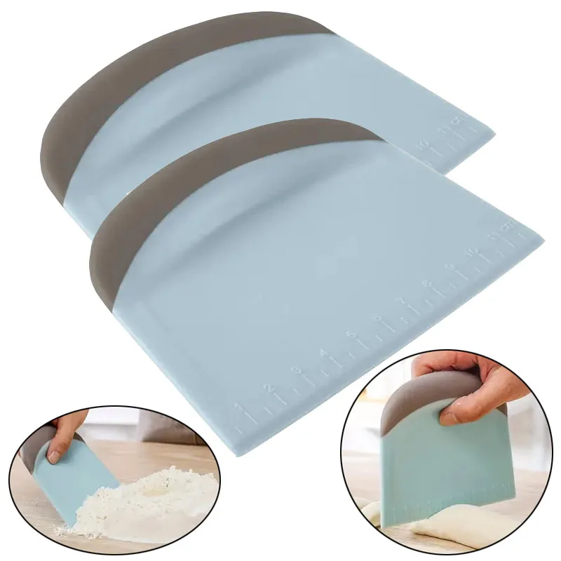 1/2pcs Dough Scraper Bowl Plastic Dough Cutter & Baking Scraper with Double Scale Multipurpose Food Scrappers with Soft Handle
1/2pcs Dough Scraper Bowl Plastic Dough Cutter & Baking Scraper with Double Scale Multipurpose Food Scrappers with Soft Handle
