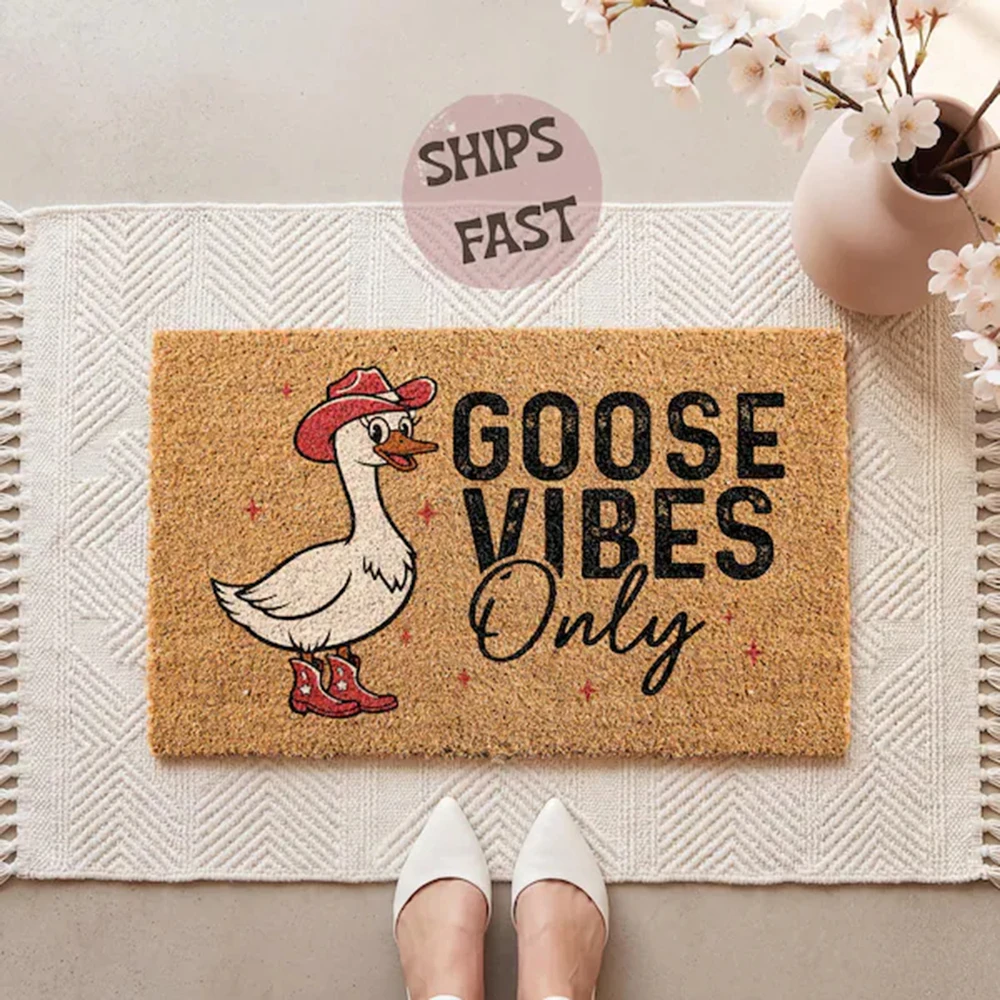 Custom Funny Goose Doormat Personalized Welcome Mat Non Slip Entrance Mat Indoor Outdoor for Home Decor Housewarming Gift
Custom Funny Goose Doormat Personalized Welcome Mat Non Slip Entrance Mat Indoor Outdoor for Home Decor Housewarming Gift