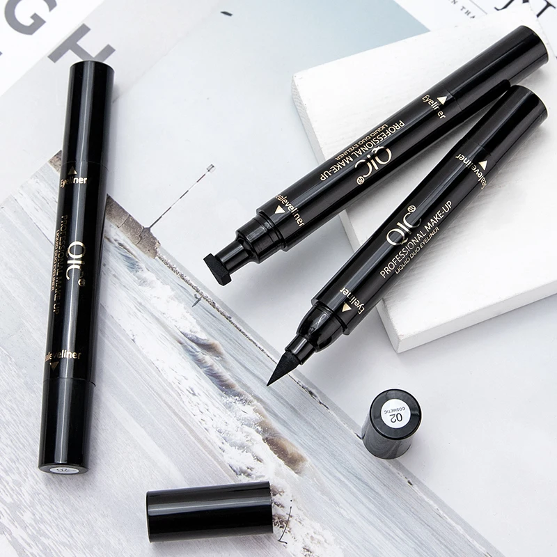 Dual-ended Stamp Eyeliner Waterproof Sweatproof Non-smudge Fade-resistant Liquid Eyeliner Pen 2 in 1 Eye Makeup
Dual-ended Stamp Eyeliner Waterproof Sweatproof Non-smudge Fade-resistant Liquid Eyeliner Pen 2 in 1 Eye Makeup