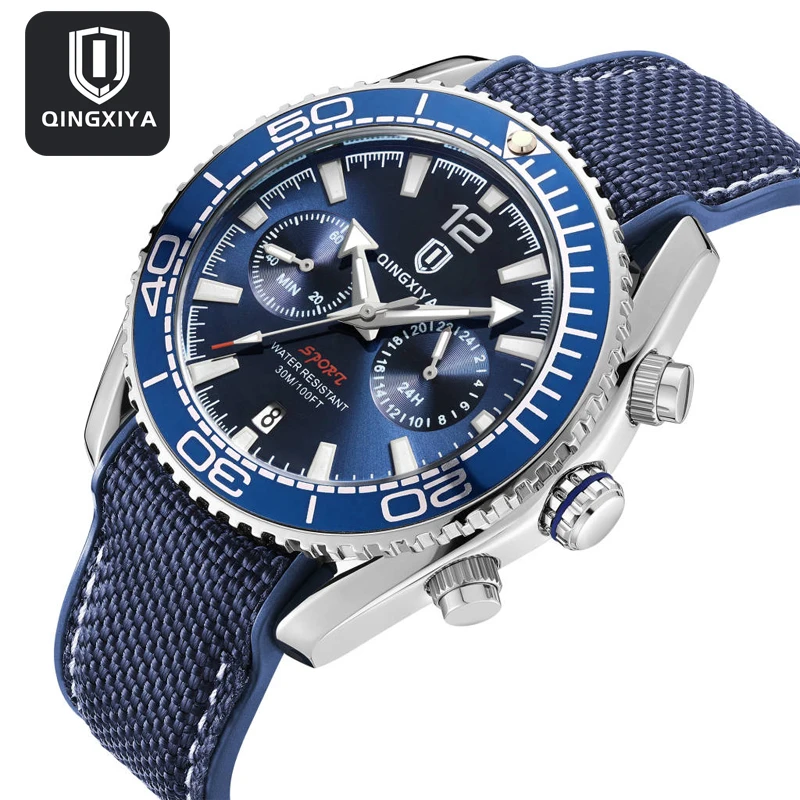 QINGXIYA Brand Fashion Quartz Watch for Men Silicone Strap Waterproof Luminous Calendar 24 Hours Chronograph Sports Mens Watches
QINGXIYA Brand Fashion Quartz Watch for Men Silicone Strap Waterproof Luminous Calendar 24 Hours Chronograph Sports Mens Watches
