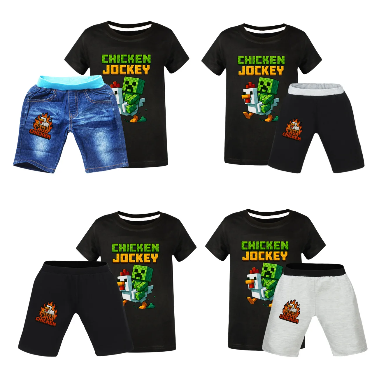 Новая модная футболка с короткими рукавами и рисунком Chicken Jockey для девочек и мальчиков, топы + шорты, пижамный комплект, рождественская одежда для мальчиков4478
Новая модная футболка с короткими рукавами и рисунком Chicken Jockey для девочек и мальчиков, топы + шорты, пижамный комплект, рождественская одежда для мальчиков4478