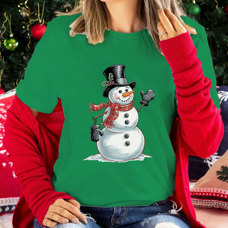 Fashion Christmas Snowman Printed Short Sleeve Christmas Snowman T-Shirt For Women Summer Casual Creative Personalized T-Shirts
Fashion Christmas Snowman Printed Short Sleeve Christmas Snowman T-Shirt For Women Summer Casual Creative Personalized T-Shirts