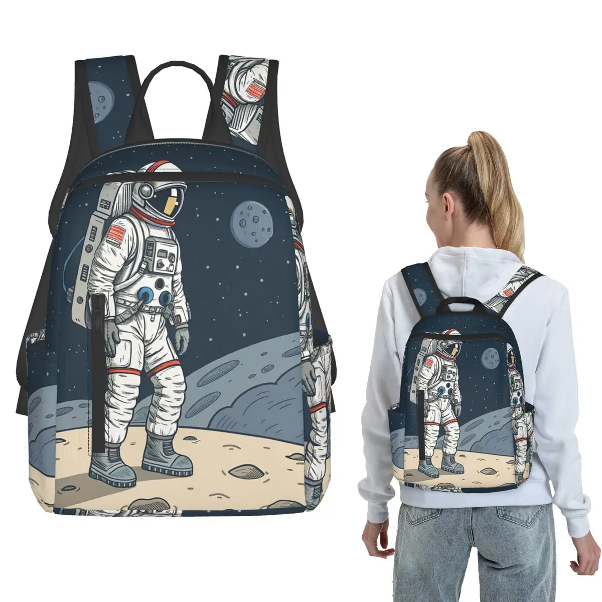 Astronaut Walking In Space Graffiti Backpack Daypack Boys Girls BookBag School Bag Shoulder Bags for Men Women
Astronaut Walking In Space Graffiti Backpack Daypack Boys Girls BookBag School Bag Shoulder Bags for Men Women