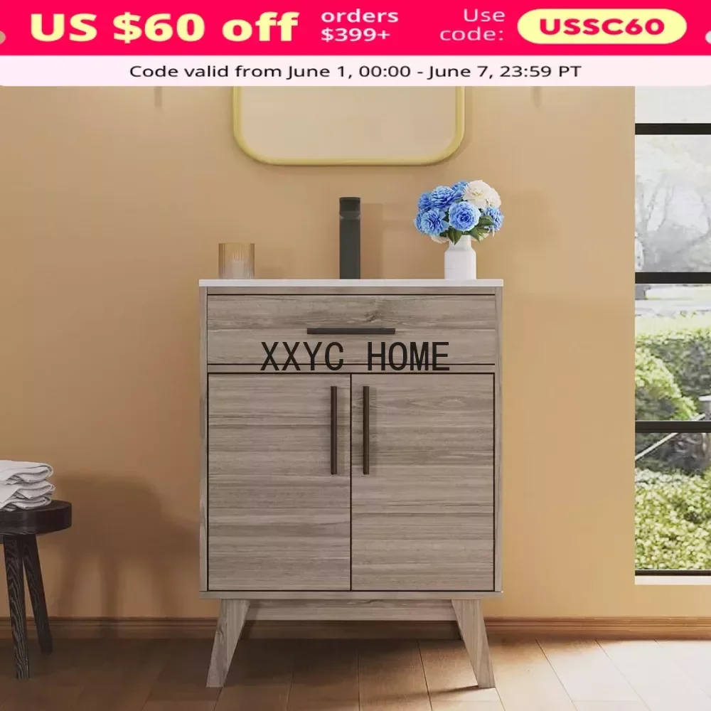 24.5" Bathroom Vanity with Sink Combo, Small Single Bathroom Cabinet Set, Soft Closing Doors, Bath Vanity with Sink
24.5" Bathroom Vanity with Sink Combo, Small Single Bathroom Cabinet Set, Soft Closing Doors, Bath Vanity with Sink
