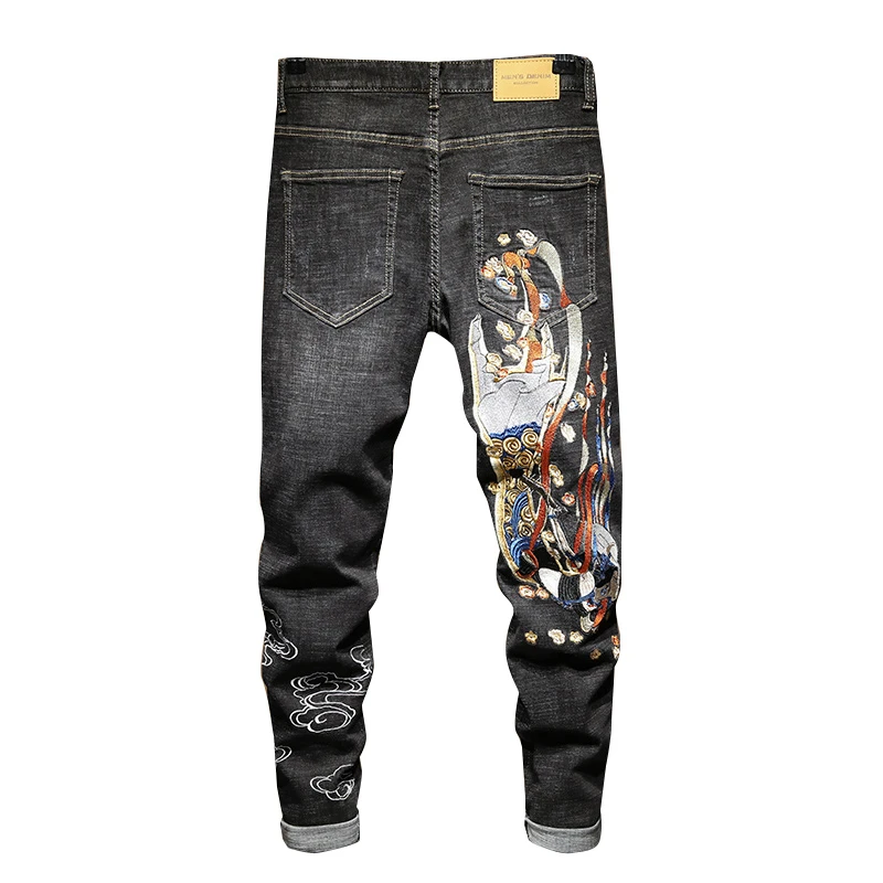 Men Skinny Jeans Fashion Embroidered Pattern Small Feet Casual Slim Male Chinese Japanese Brand Pencil Pants Denim Trousers
Men Skinny Jeans Fashion Embroidered Pattern Small Feet Casual Slim Male Chinese Japanese Brand Pencil Pants Denim Trousers