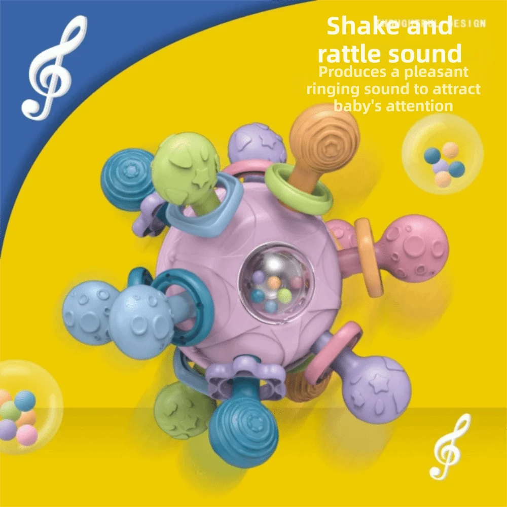 Soft Silicone Multi Sensory Ball Toy Click Sound Round Ball Infant Sensory Montessori Toy Chewable Hand Grab Ball
Soft Silicone Multi Sensory Ball Toy Click Sound Round Ball Infant Sensory Montessori Toy Chewable Hand Grab Ball