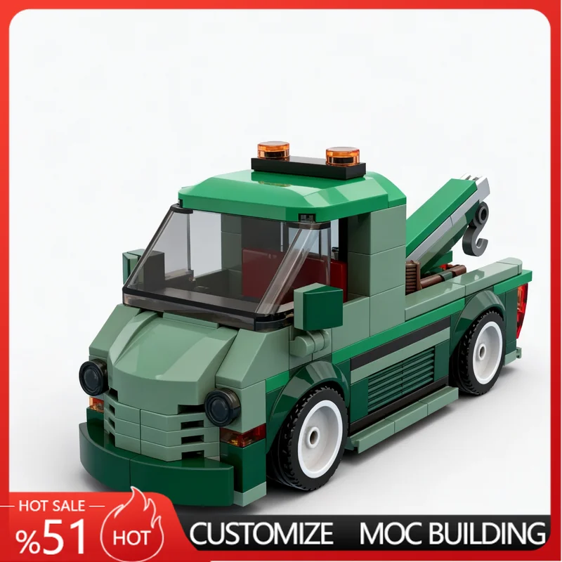 207PCS Green Tow Truck Model Creative MOC Urban Vehicle Building Blocks DIY Assembly Educational Toy For Birthday Christmas Gift
207PCS Green Tow Truck Model Creative MOC Urban Vehicle Building Blocks DIY Assembly Educational Toy For Birthday Christmas Gift