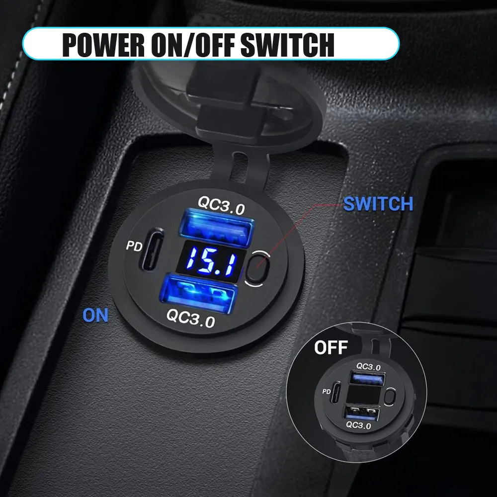 1pc Waterproof Car Charger Outlet USB Car Charger Socket QC3.0 Port Car Double Hole Fast Charging Charger Auto Accessories
1pc Waterproof Car Charger Outlet USB Car Charger Socket QC3.0 Port Car Double Hole Fast Charging Charger Auto Accessories