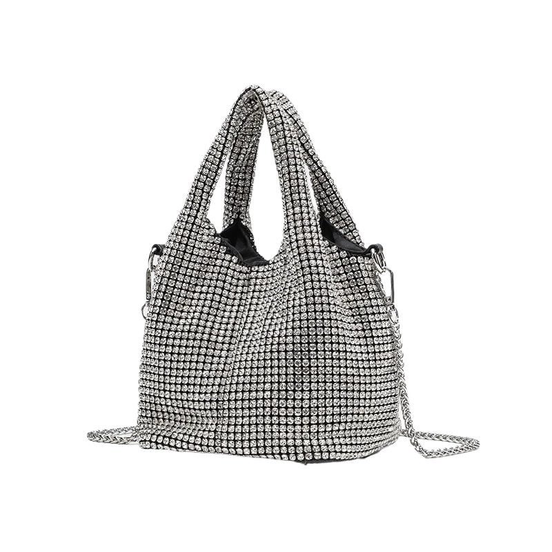 Women's Rhinestone Bucket Bag Chain Strap Crossbody Sparkly Crystal Evening Bag Convertible Top Handle Clutch
Women's Rhinestone Bucket Bag Chain Strap Crossbody Sparkly Crystal Evening Bag Convertible Top Handle Clutch
