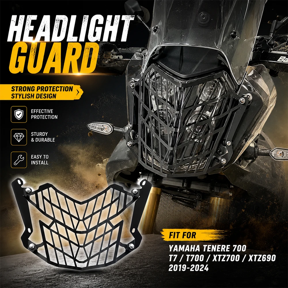 For Yamaha Tenere 700 T7 Tenere700 Motorcycle Headlight Guard Cover Protection Grill T700 XTZ700 XTZ690 2019 2020 2021 2022 2023
For Yamaha Tenere 700 T7 Tenere700 Motorcycle Headlight Guard Cover Protection Grill T700 XTZ700 XTZ690 2019 2020 2021 2022 2023