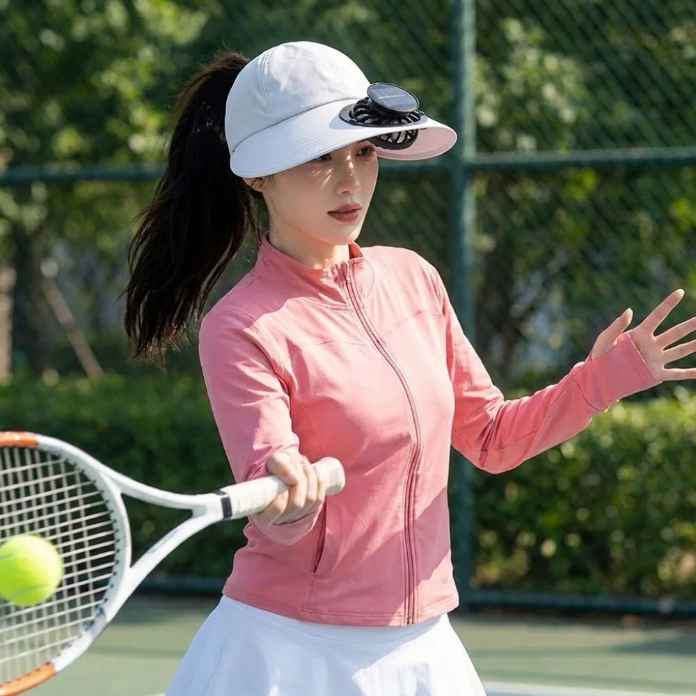 Rechargeable Solar Fan Hat Breathable Polyester Rechargeable Cooling Baseball Cap Lightweight Solid Color for 3.7V600mAh
Rechargeable Solar Fan Hat Breathable Polyester Rechargeable Cooling Baseball Cap Lightweight Solid Color for 3.7V600mAh