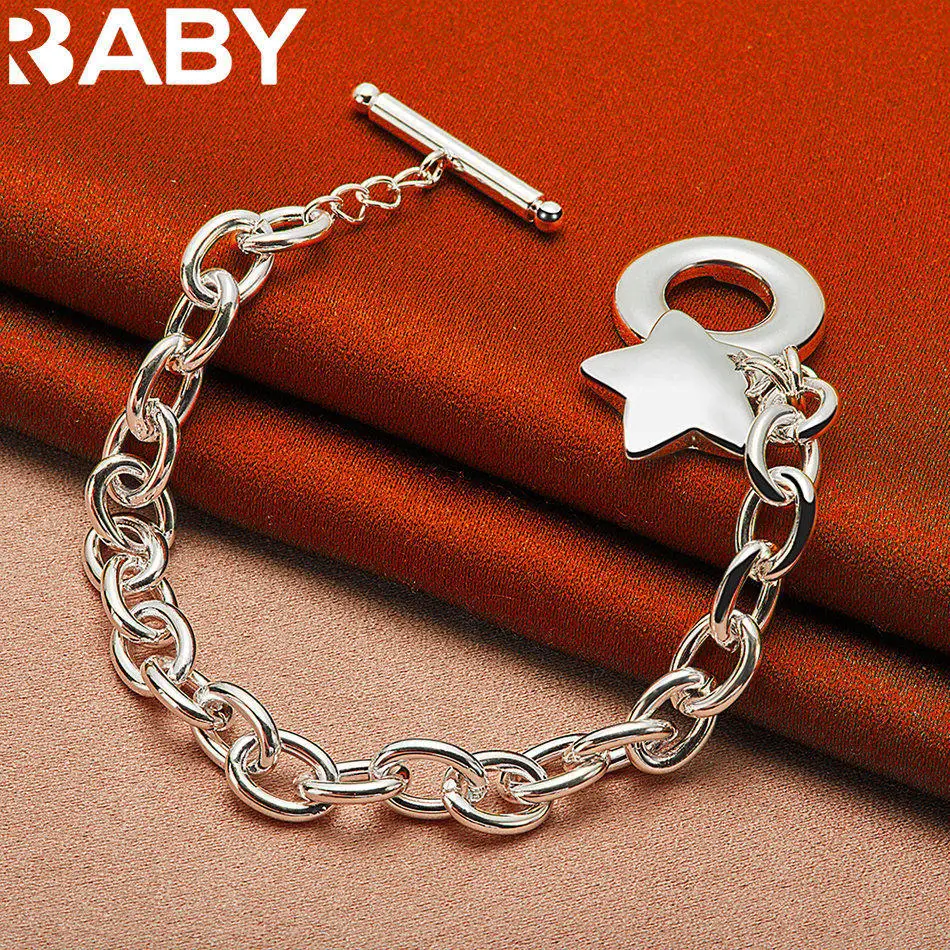 URBABY 925 Sterling Silver Star TO Buckle Chain Bracelet For Women Fashion Jewelry Classic Charm Party Birthday Gift
URBABY 925 Sterling Silver Star TO Buckle Chain Bracelet For Women Fashion Jewelry Classic Charm Party Birthday Gift