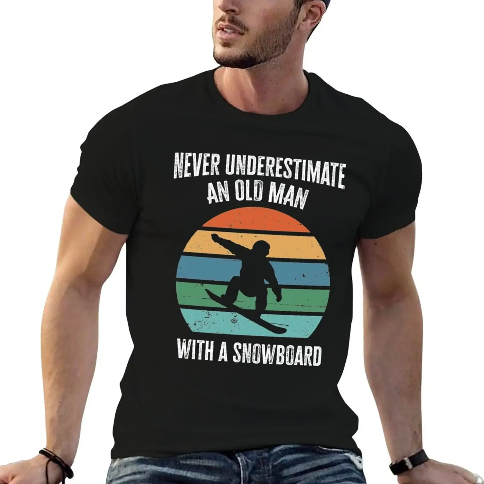 Never Underestimate An Old Man With A Snowboard Vintage T-Shirt cotton man t-shirts shirts graphic tee men clothing
Never Underestimate An Old Man With A Snowboard Vintage T-Shirt cotton man t-shirts shirts graphic tee men clothing