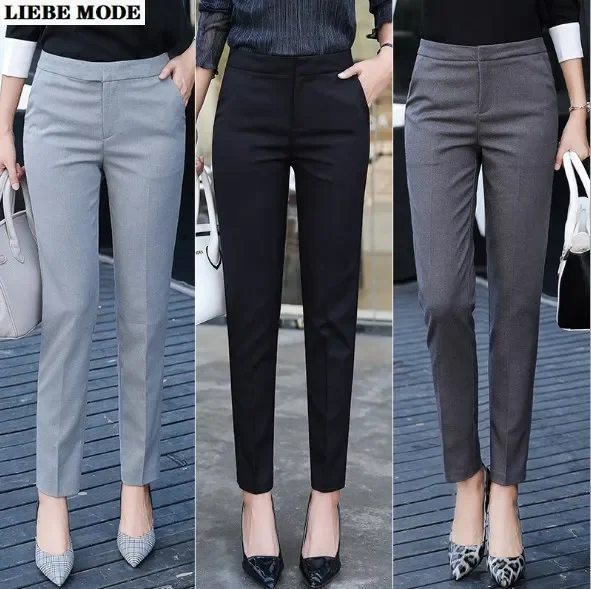Autumn Spring Office Ladies Business Casual Formal Dress Pants Women Black Grey Skinny Suit Pants Womens Slim Work Trousers
Autumn Spring Office Ladies Business Casual Formal Dress Pants Women Black Grey Skinny Suit Pants Womens Slim Work Trousers